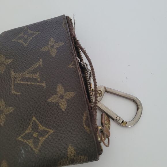 Authentic Louis Vuitton Vintage Monogram Card Key Case Brown Small Zippy Wallet - Picture 6 of 9
